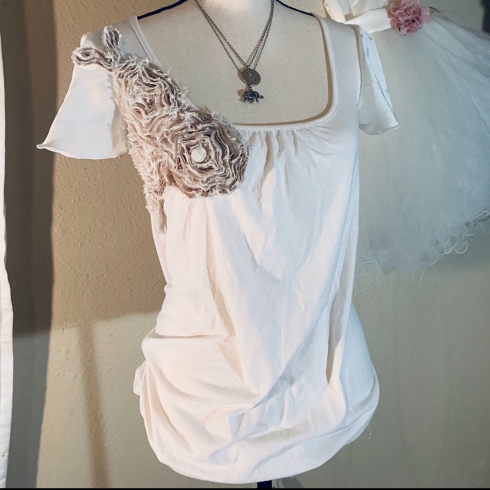 Embellished Cream blouse